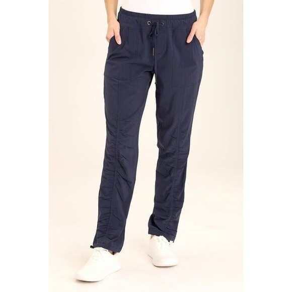 XCVI Pants - XCVI Wearables Jules Pant Women's XS Navy Blue Ruched Casual Outdoor Pull On